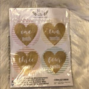 1-12 month heart stickers